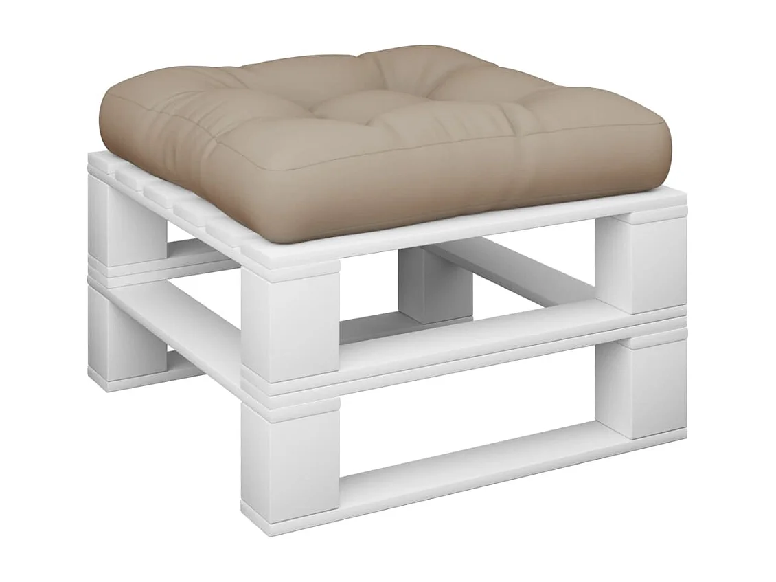 Coussin de palette taupe 60x60x12 cm tissu