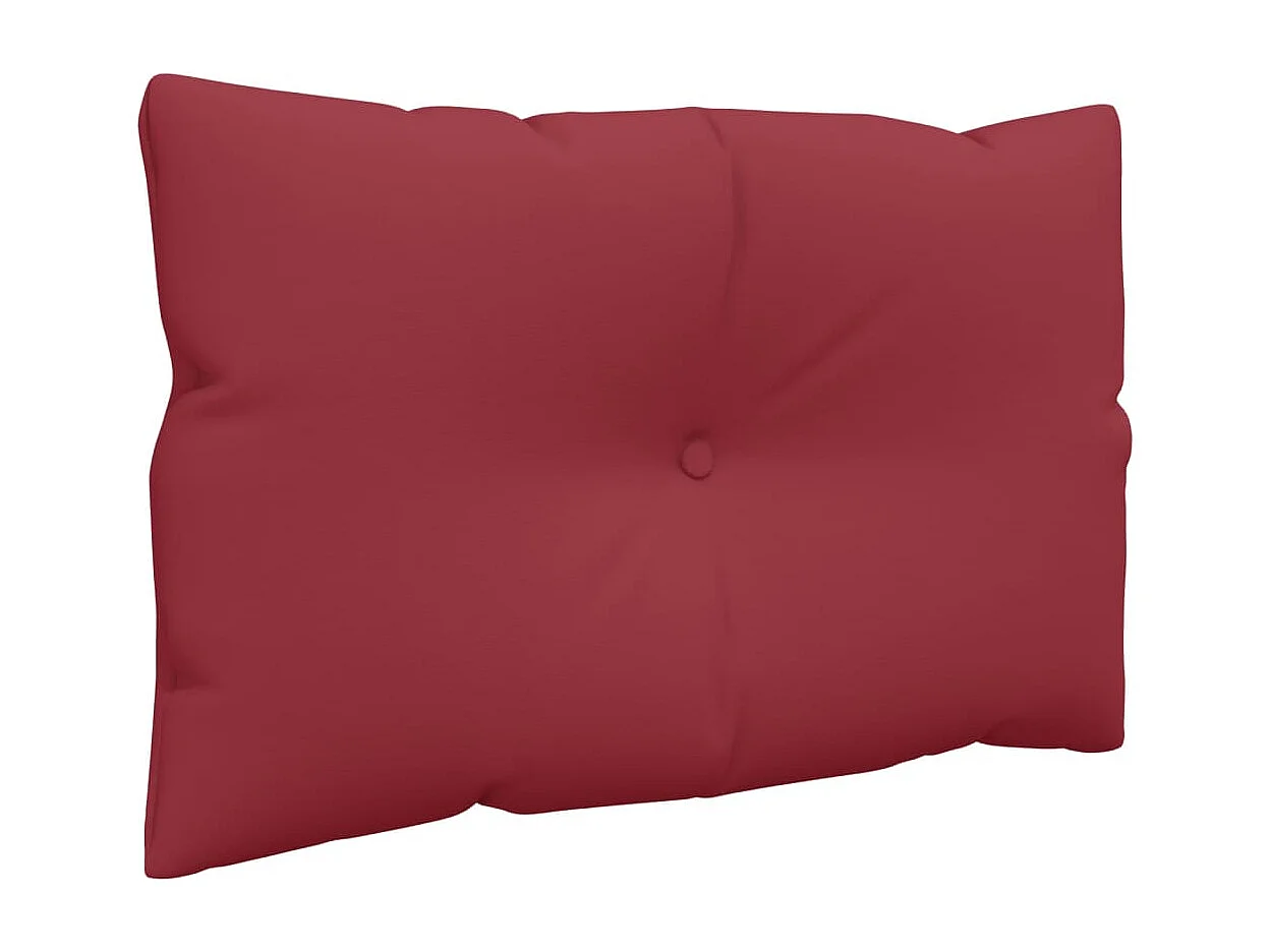 Coussins de palette lot de 3 rouge bordeaux tissu