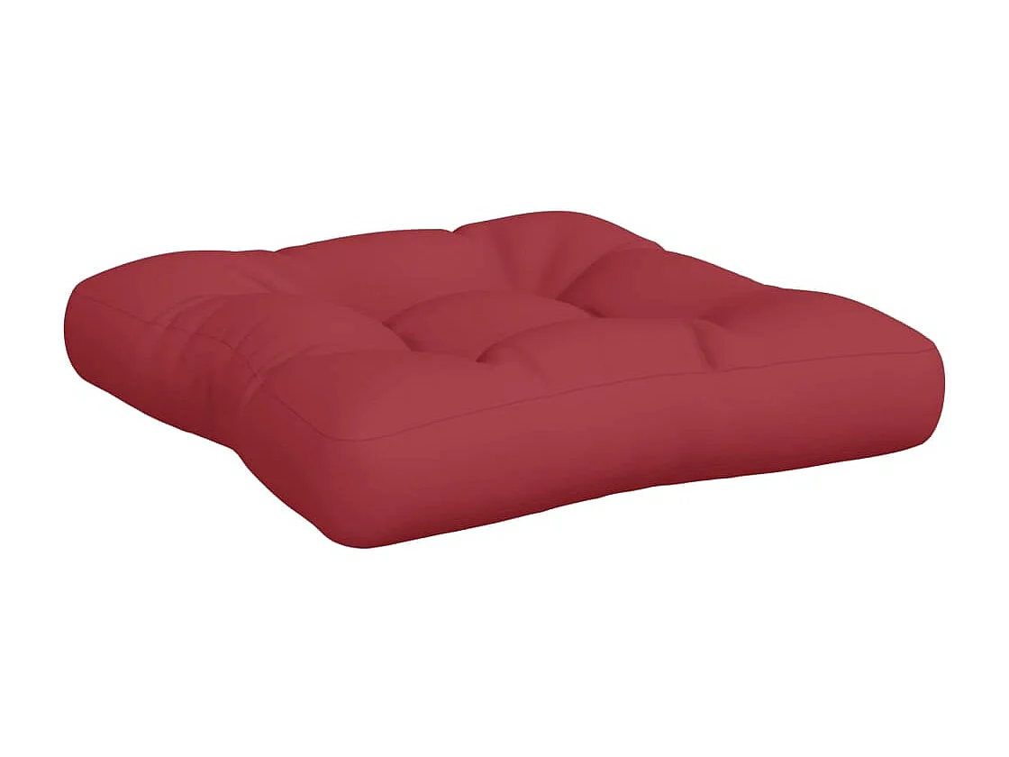 Coussins de palette lot de 3 rouge bordeaux tissu