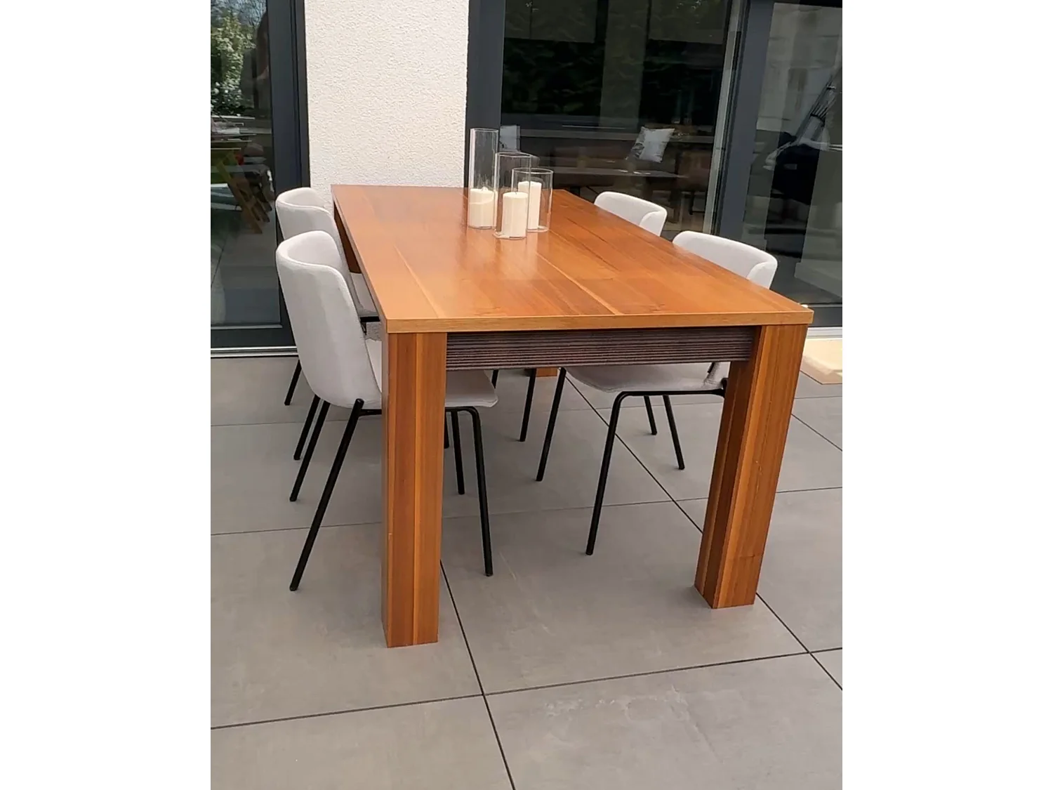 Lot de 2 chaises de salle à manger ESBON Gris clair