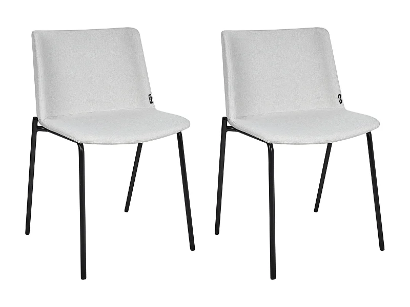 Lot de 2 chaises de salle à manger ESBON Gris clair