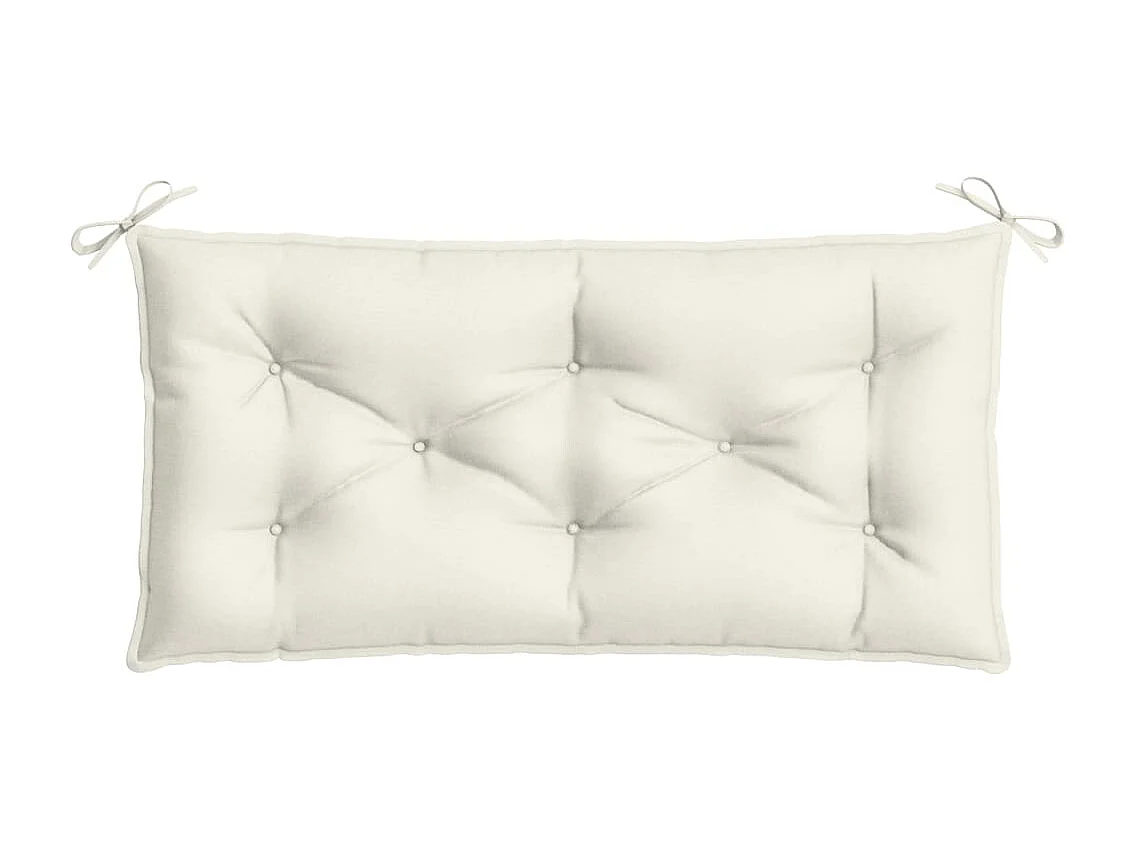 Almofadões banco jardim 2peças 100x50x7cm mesclado tecido creme