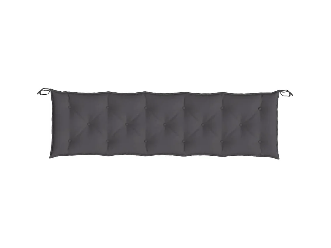Coussin de banc de jardin anthracite 180x50x7 cm tissu oxford