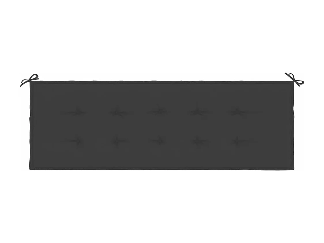 Almofadão para banco de jardim 150x50x3 cm tecido oxford preto