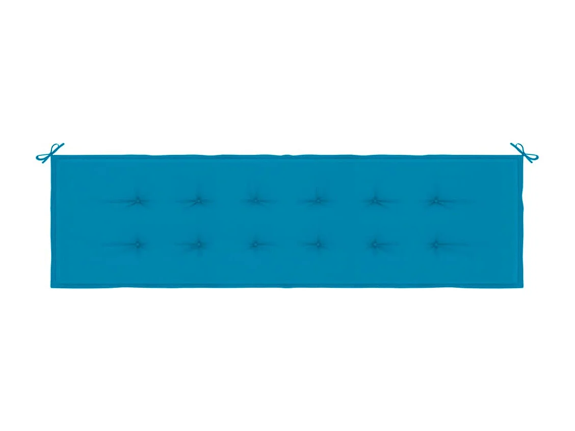 Almofadão para banco de jardim 180x50x3 cm tecido oxford azul