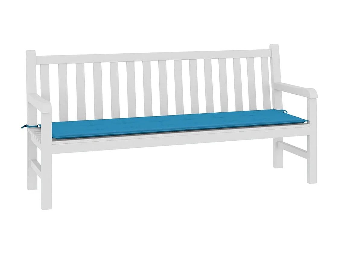 Coussin de banc de jardin bleu 180x50x3 cm tissu oxford