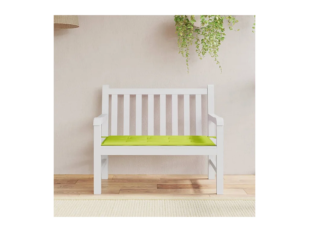 Coussin de banc de jardin vert brillant 100x50x3cm tissu oxford