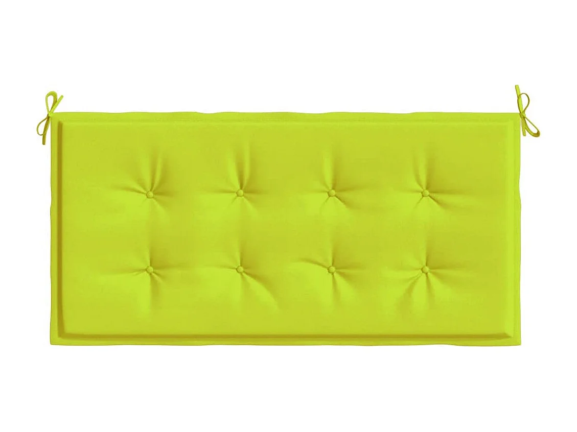 Coussin de banc de jardin vert brillant 100x50x3cm tissu oxford