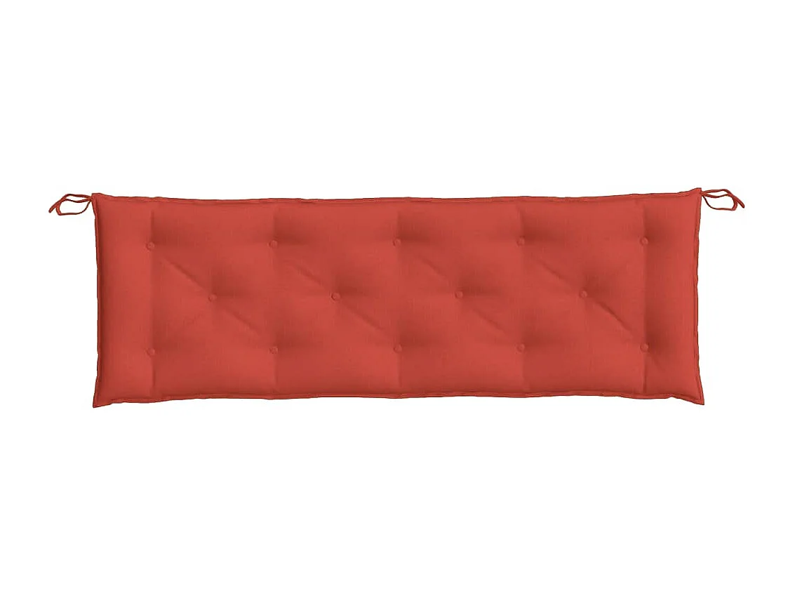 Coussin de banc de jardin rouge mélangé 150x50x7 cm tissu