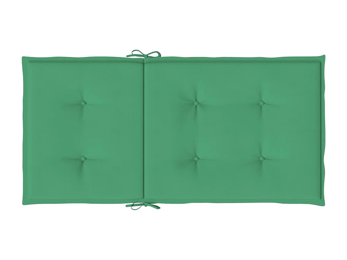 Coussins de chaise de jardin à dossier bas lot de 6 vert
