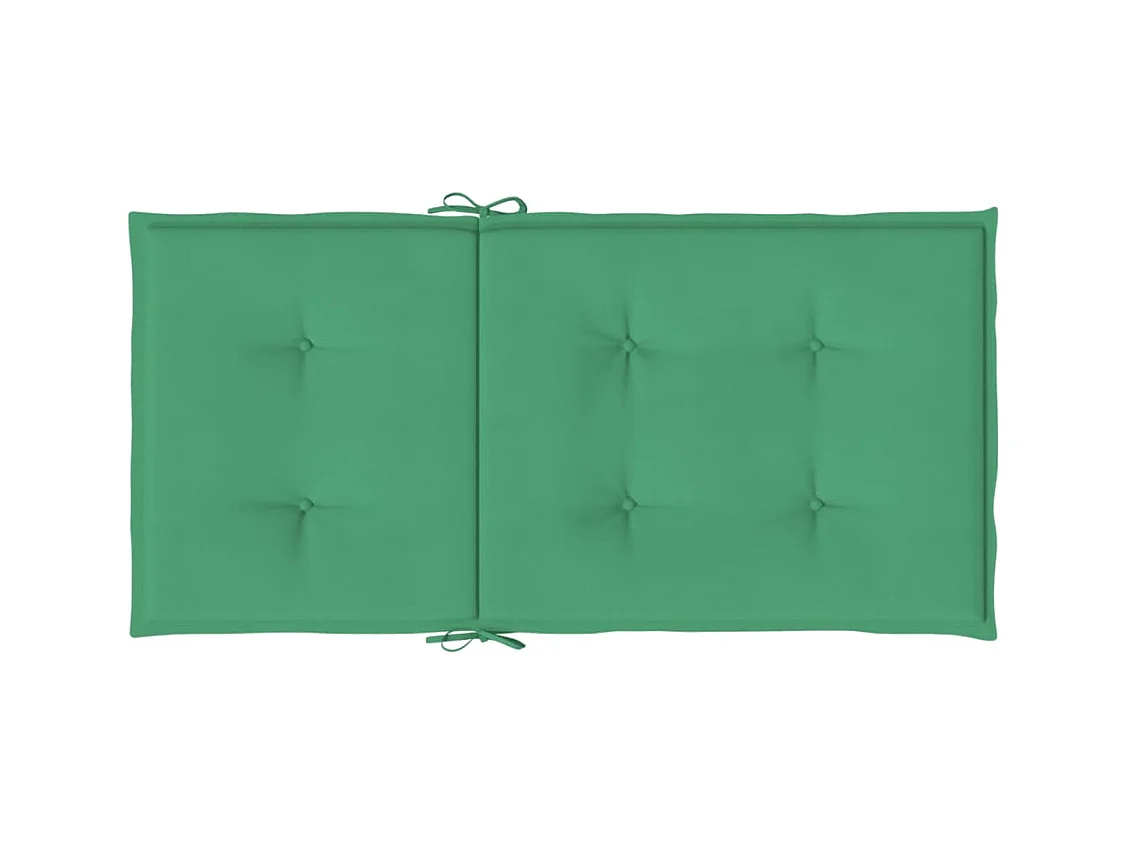 Coussins de chaise de jardin à dossier bas lot de 6 vert