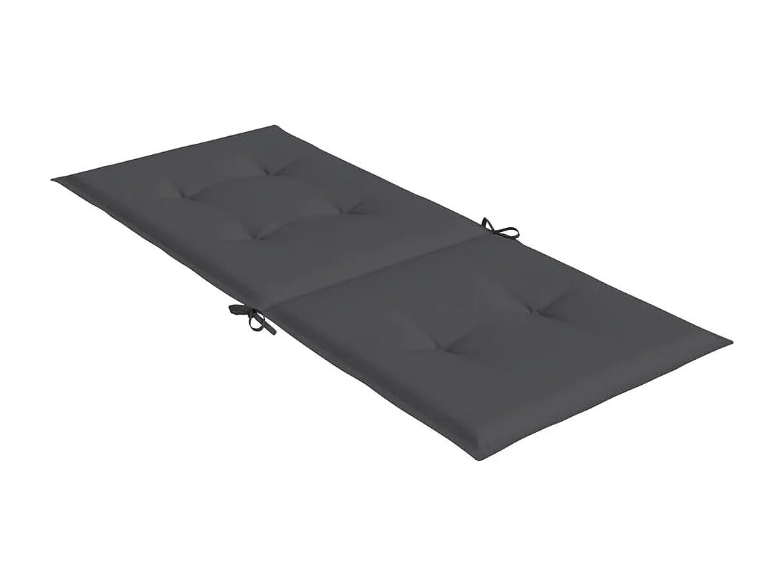 Coussins de chaise de jardin à dossier haut lot de 6 anthracite