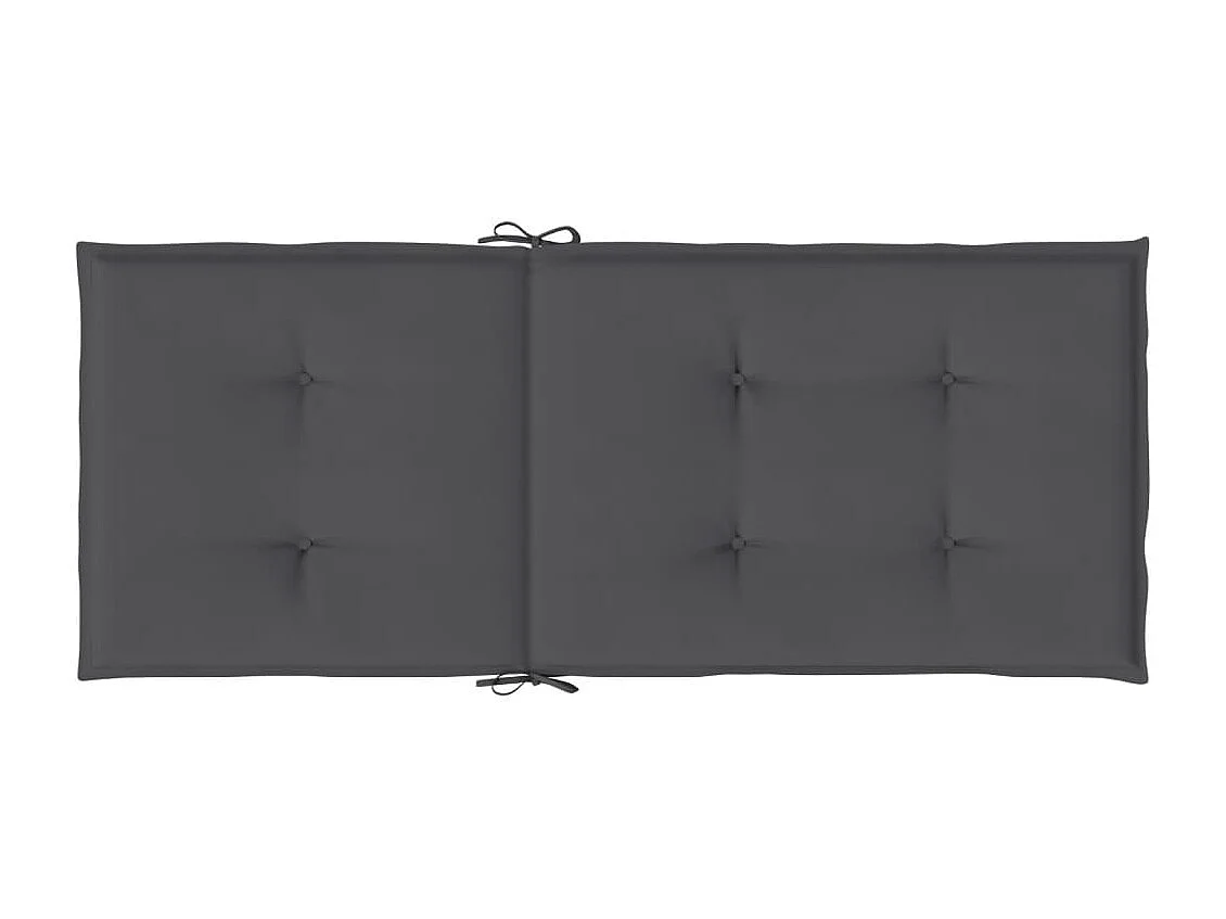 Coussins de chaise de jardin à dossier haut lot de 6 anthracite