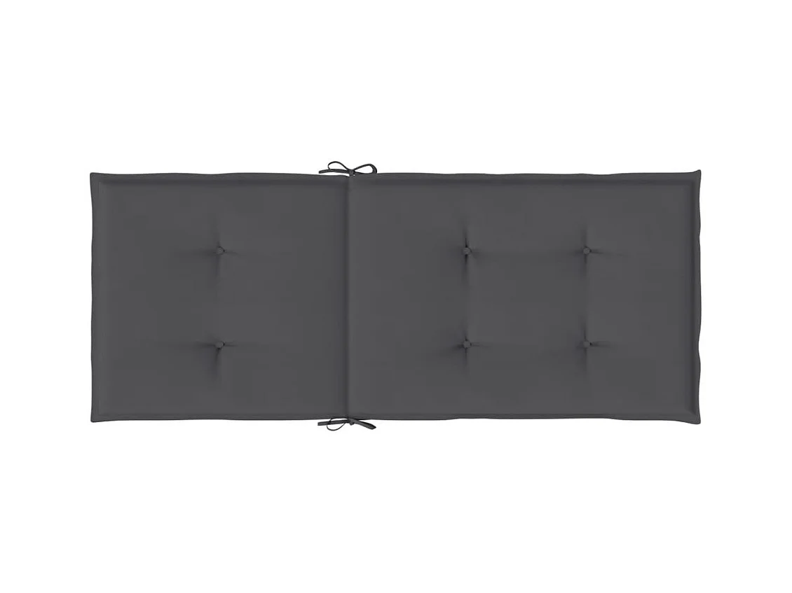 Coussins de chaise de jardin à dossier haut lot de 6 anthracite