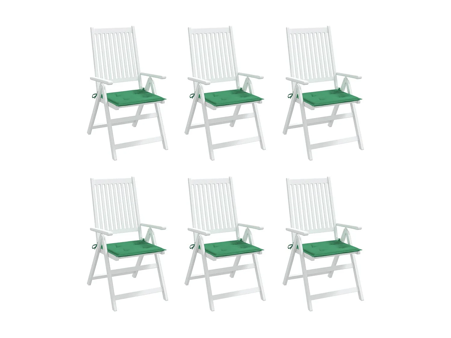 Coussins de chaise de jardin 6 pièces vert 50x50x3 cm tissu oxford