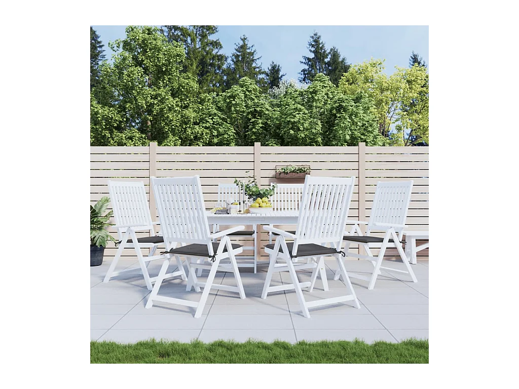 Coussins de chaise de jardin 6 pièces anthracite 40x40x3 cm