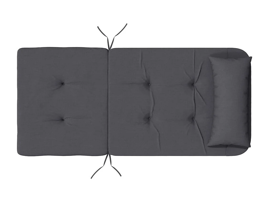 Coussins de chaise adirondack lot de 2 anthracite tissu oxford