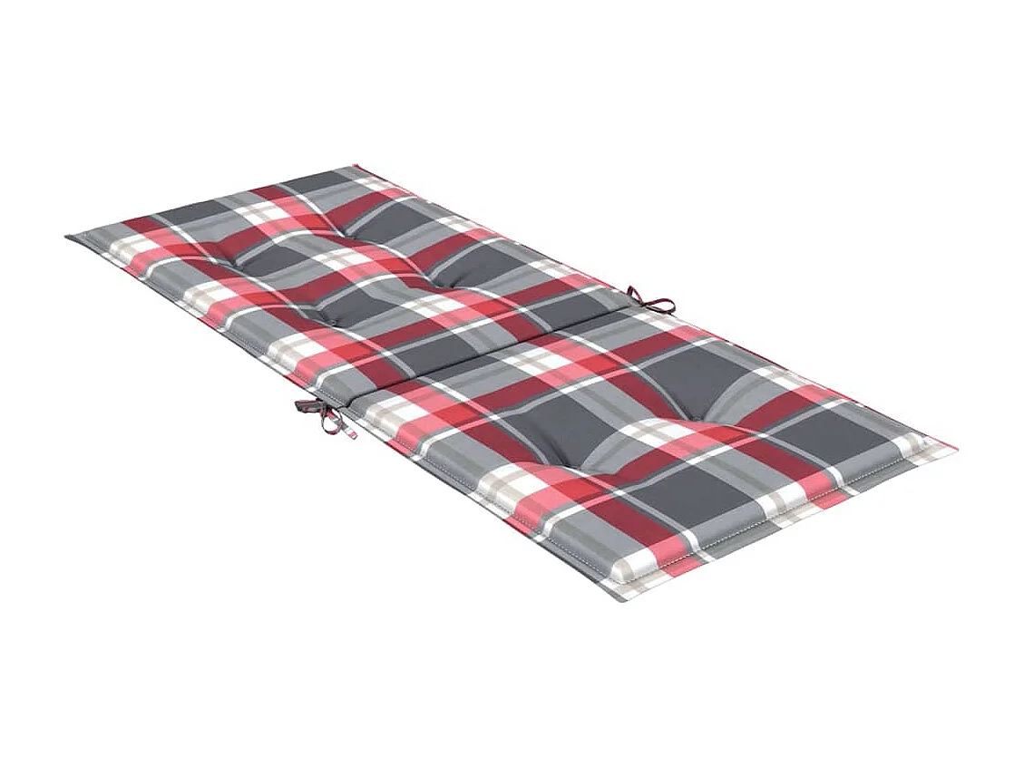 Coussins de chaise de jardin à dossier haut lot de 2 120x50x3cm