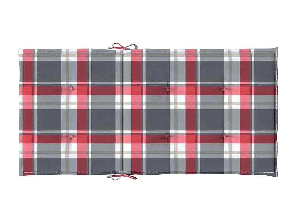 Coussins de chaise de jardin à dossier bas lot de 6 rouge