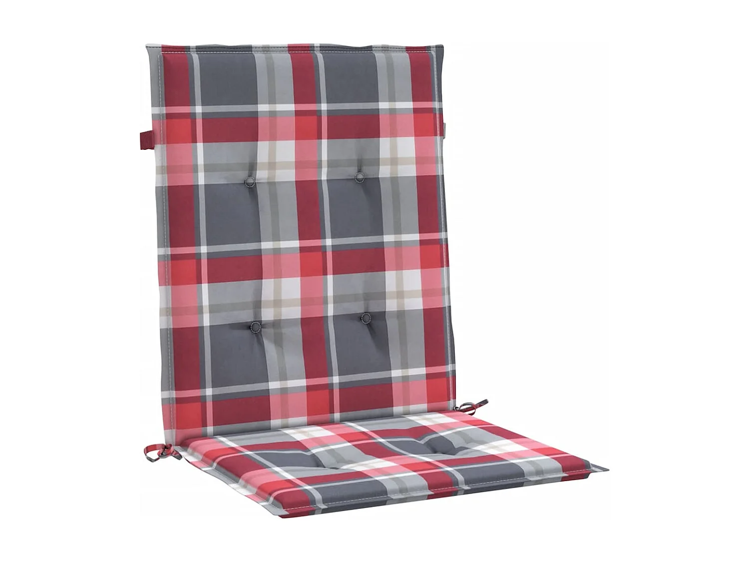 Almofadões lombares cadeiras jardim 6peças oxford xadrez vermelho