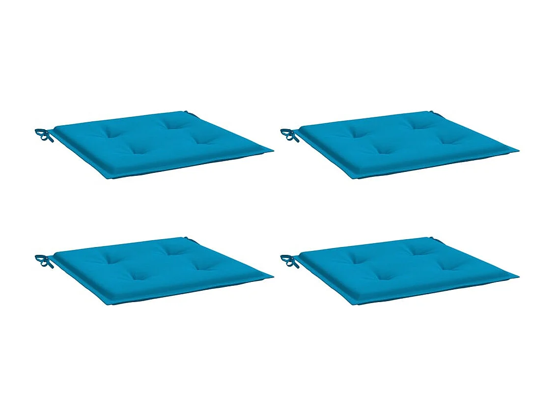 Coussins de chaise de jardin 4 pièces bleu 50x50x3 cm tissu oxford