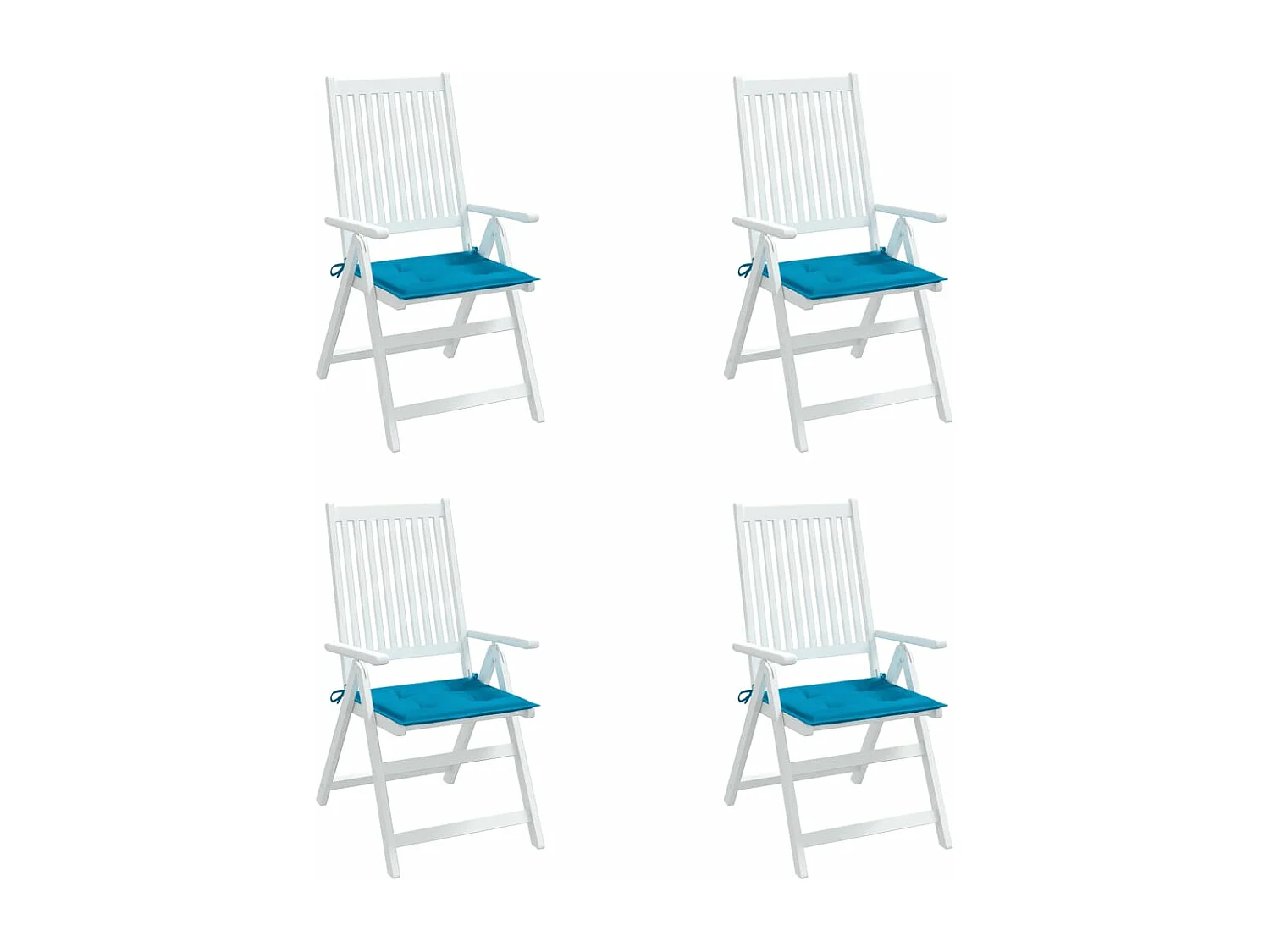 Coussins de chaise de jardin 4 pièces bleu 50x50x3 cm tissu oxford