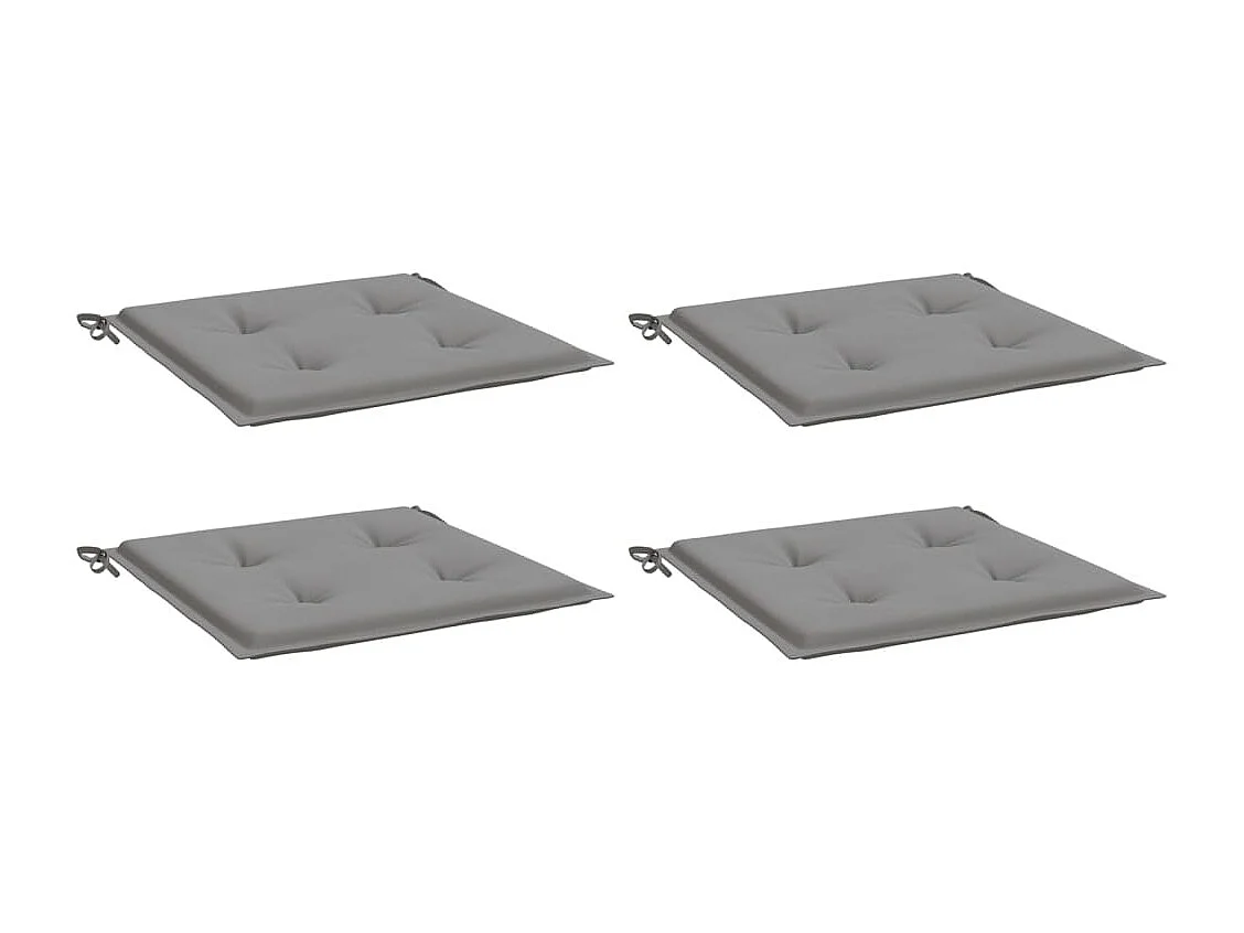 Coussins de chaise de jardin 4 pièces gris 40x40x3 cm tissu oxford