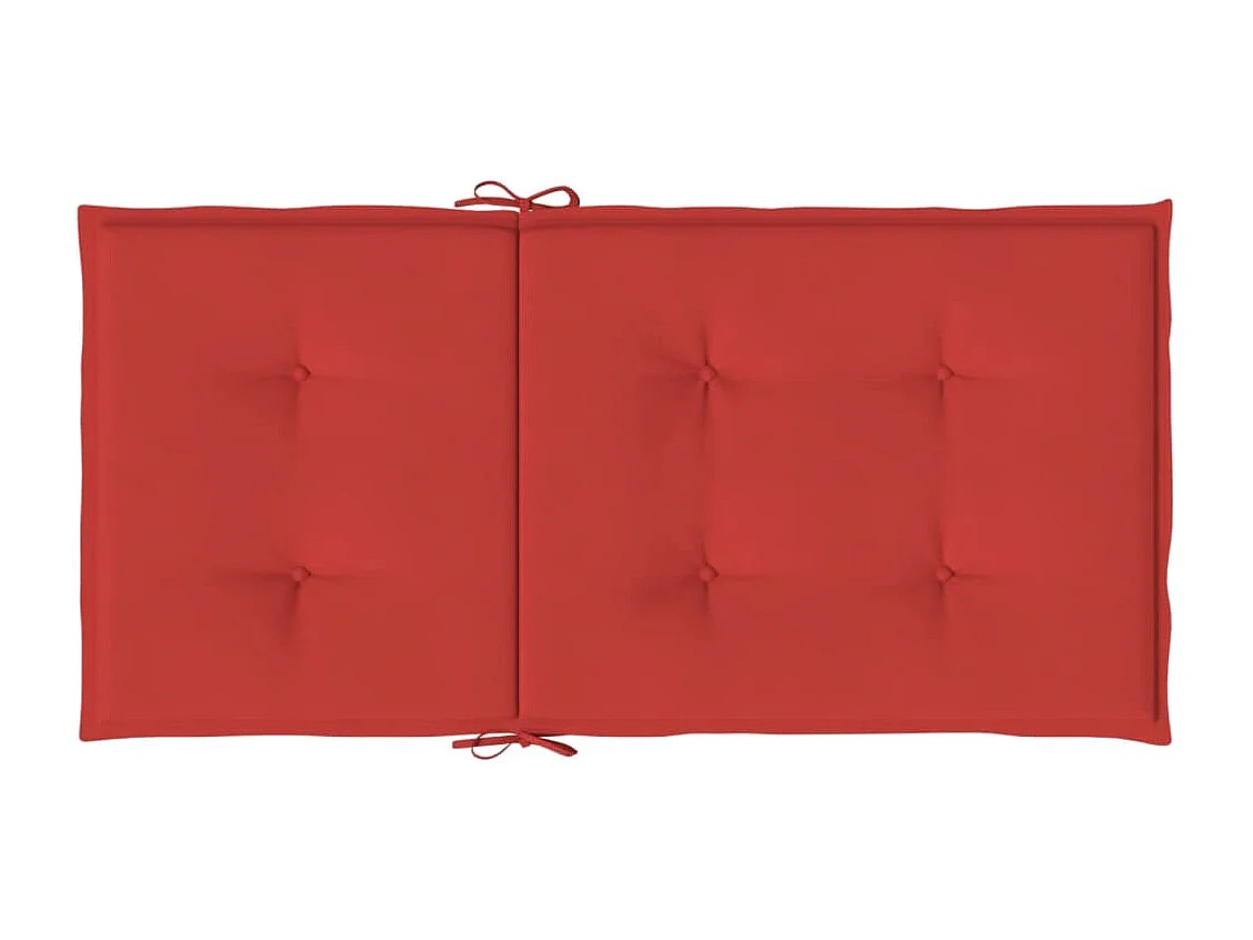 Coussins de chaise de jardin à dossier bas lot de 4 rouge