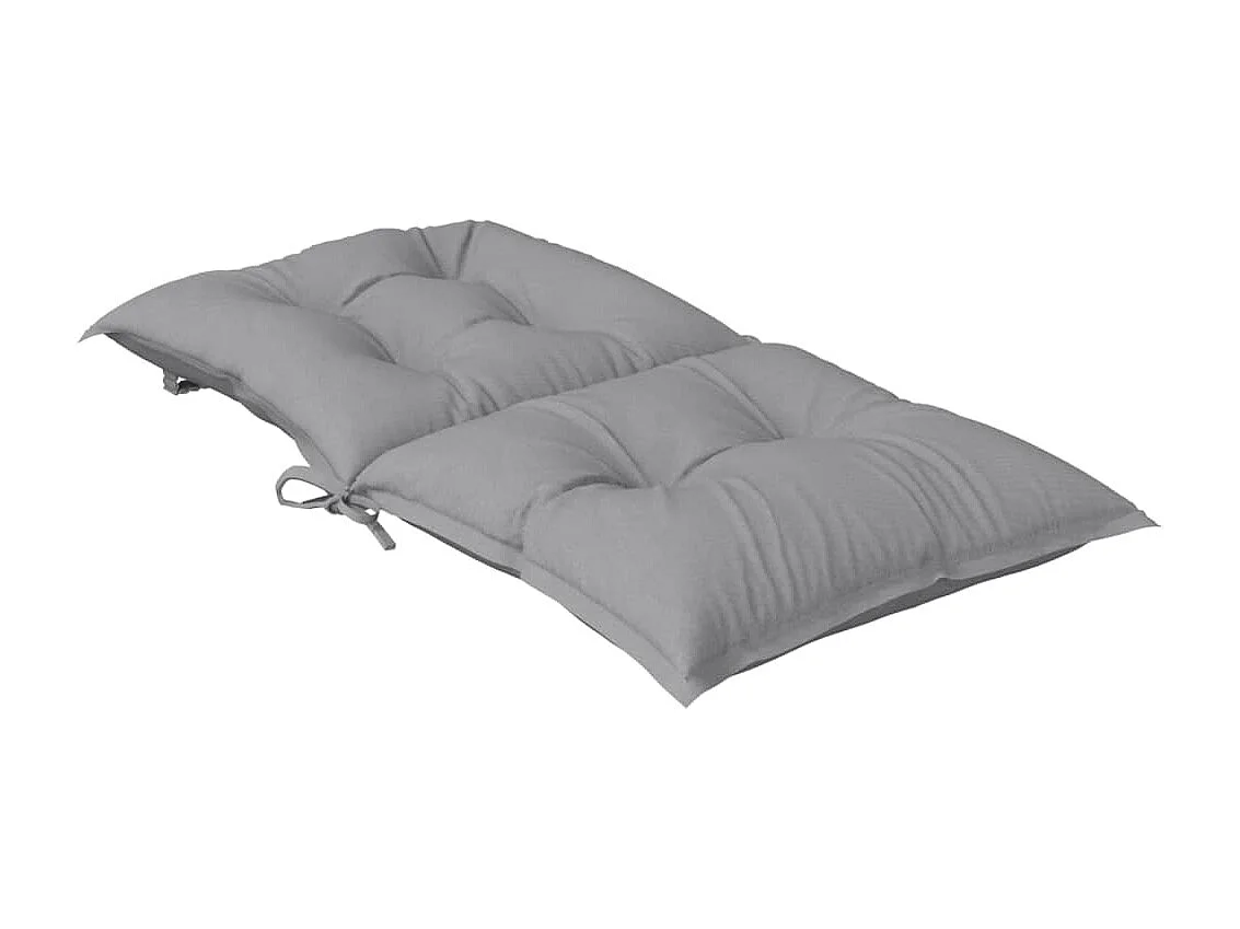 Coussins de chaise de jardin à dossier bas lot de 6 gris