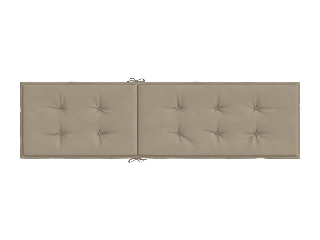 Terrasstoelkussen (75+105)x50x4 cm taupe