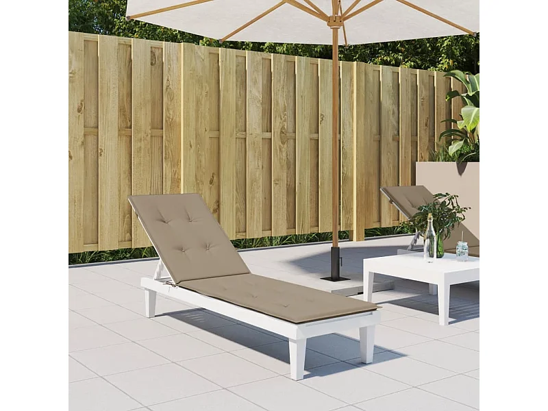 Coussin de chaise de terrasse taupe (75+105)x50x3 cm