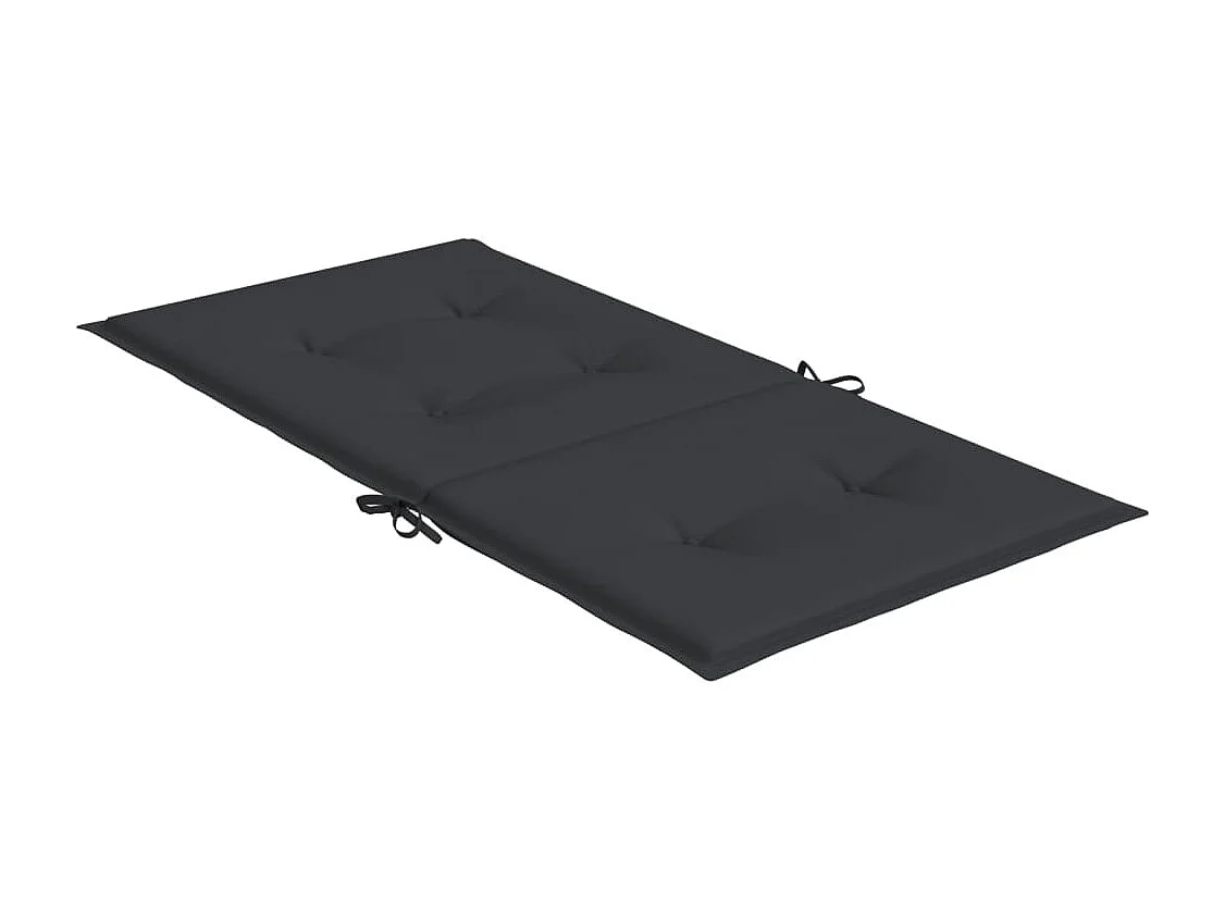 Coussins de chaise de jardin à dossier bas lot de 4 noir