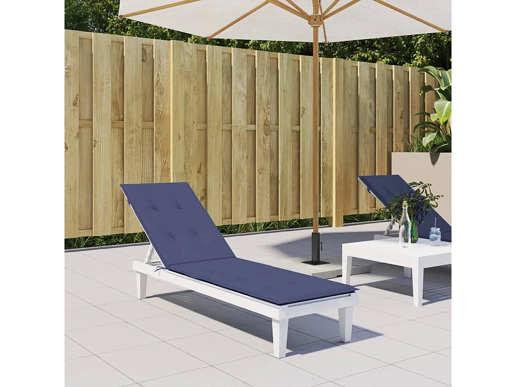 Coussin de chaise de terrasse bleu marine tissu oxford