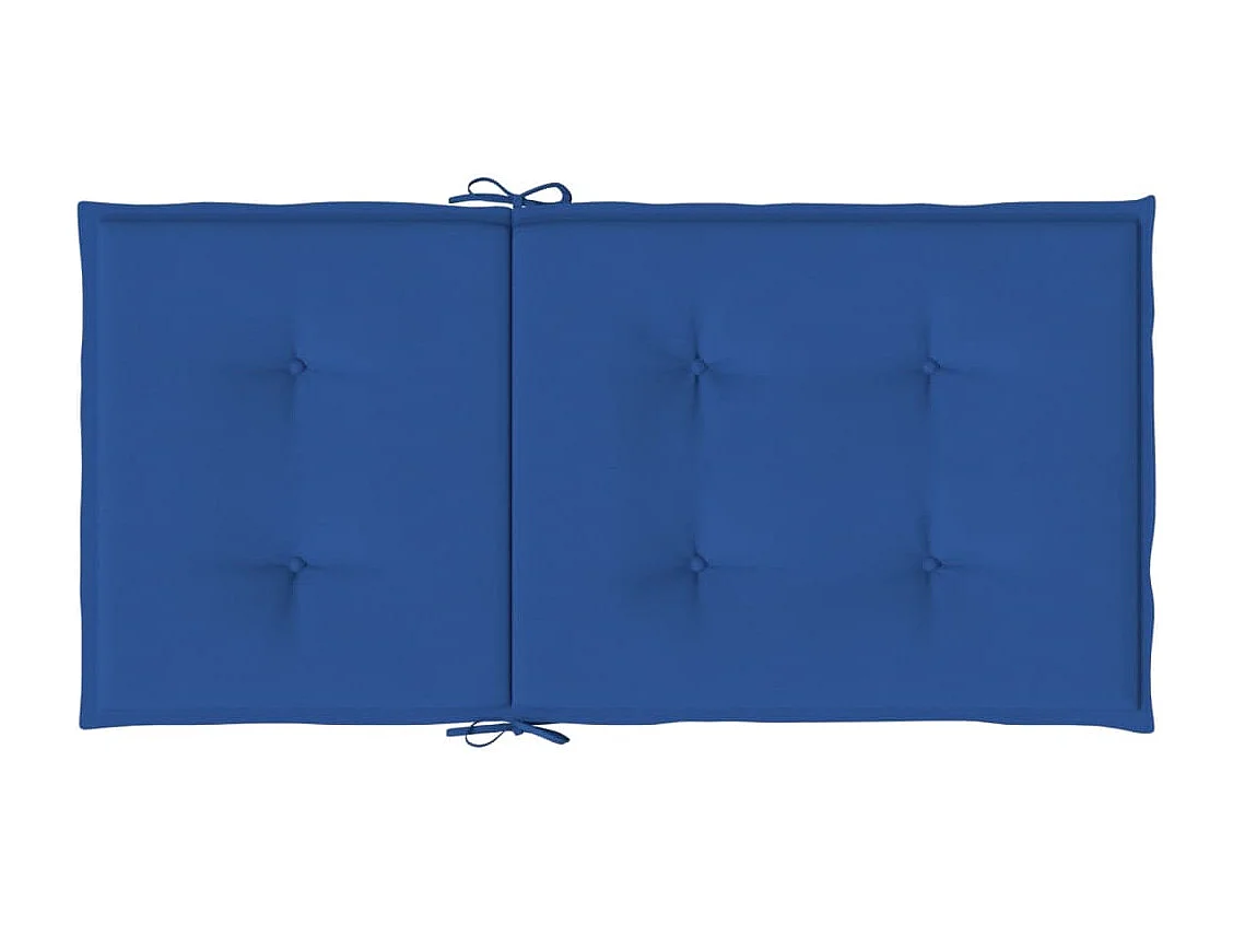 Coussins de chaise de jardin à dossier bas lot de 4 bleu royal