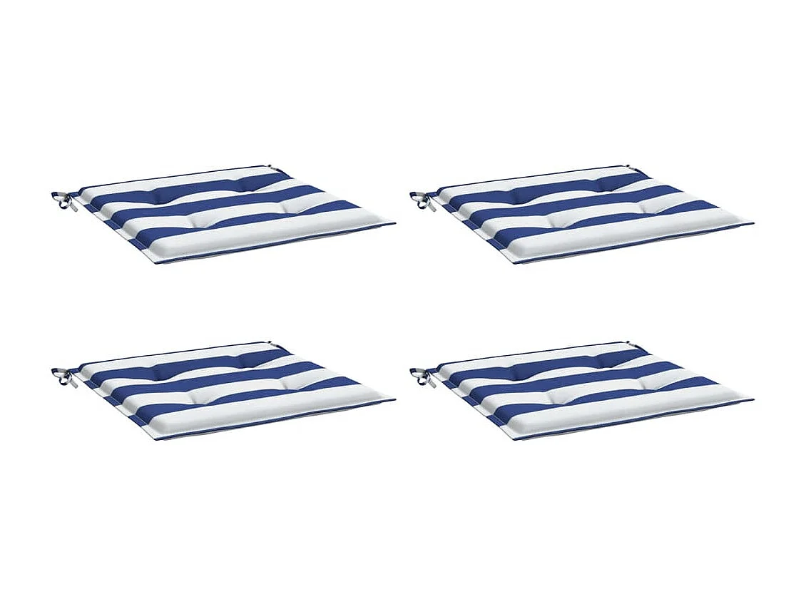 Coussins de chaise de jardin lot de 4 50x50x3 cm