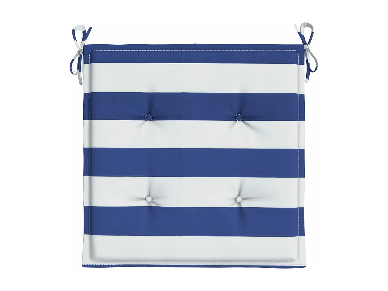Cojines silla jardín 4 unidades tela a rayas azul y blanco 50x50x3cm