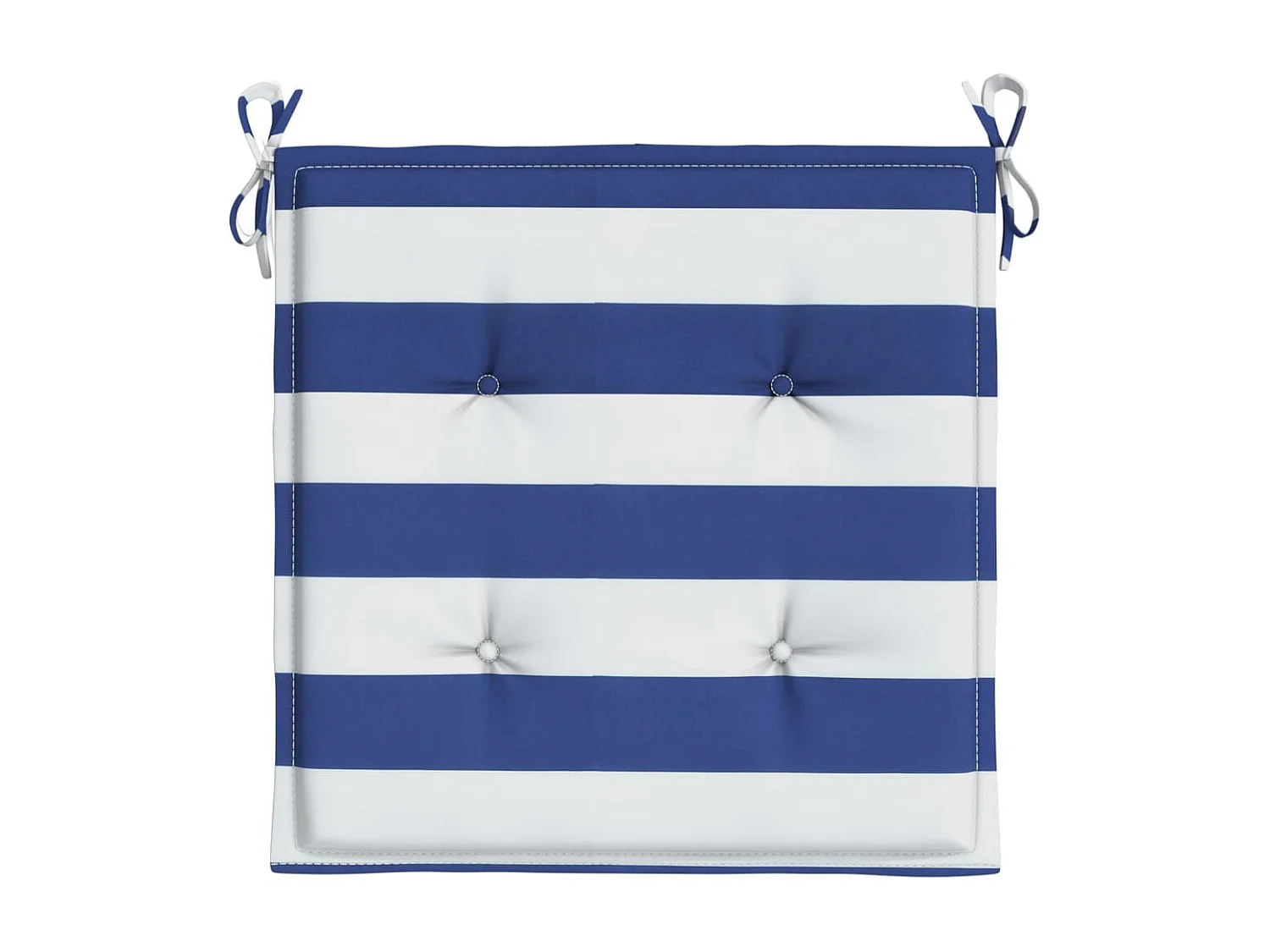 Cojines silla jardín 6 unidades tela a rayas azul y blanco 40x40x3cm