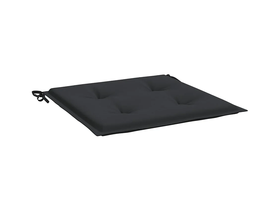Coussins de chaise de jardin 4 pièces noir 40x40x3 cm tissu oxford