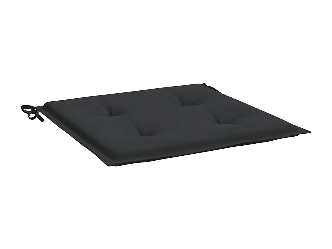 Coussins de chaise de jardin 4 pièces noir 40x40x3 cm tissu oxford