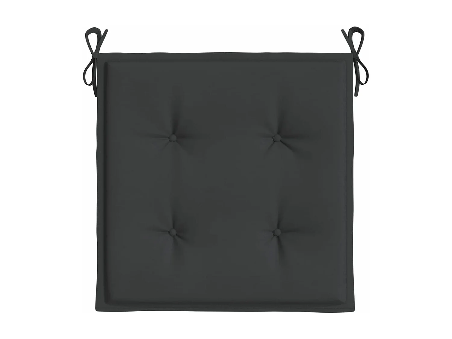 Coussins de chaise de jardin 4 pièces noir 40x40x3 cm tissu oxford