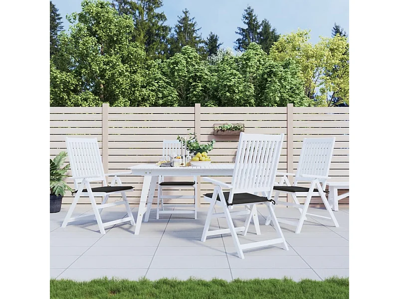 Coussins de chaise de jardin 4 pièces noir 40x40x3 cm tissu oxford