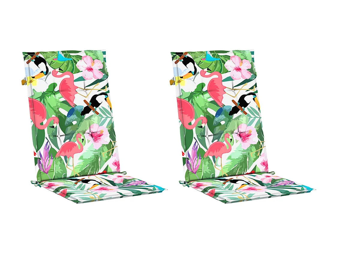 Almofadões para cadeiras altas de jardim 2peças tecido multicolor