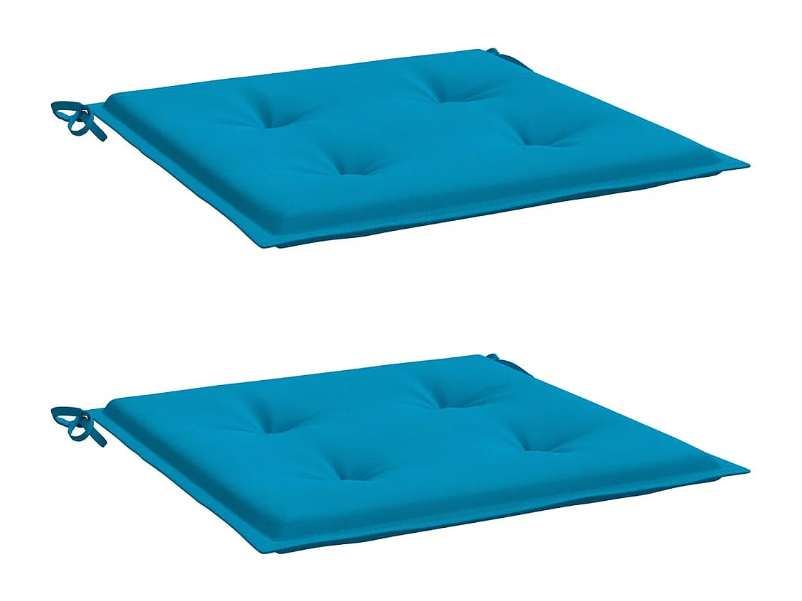 Coussins de chaise de jardin 2 pièces bleu 40x40x3 cm tissu oxford