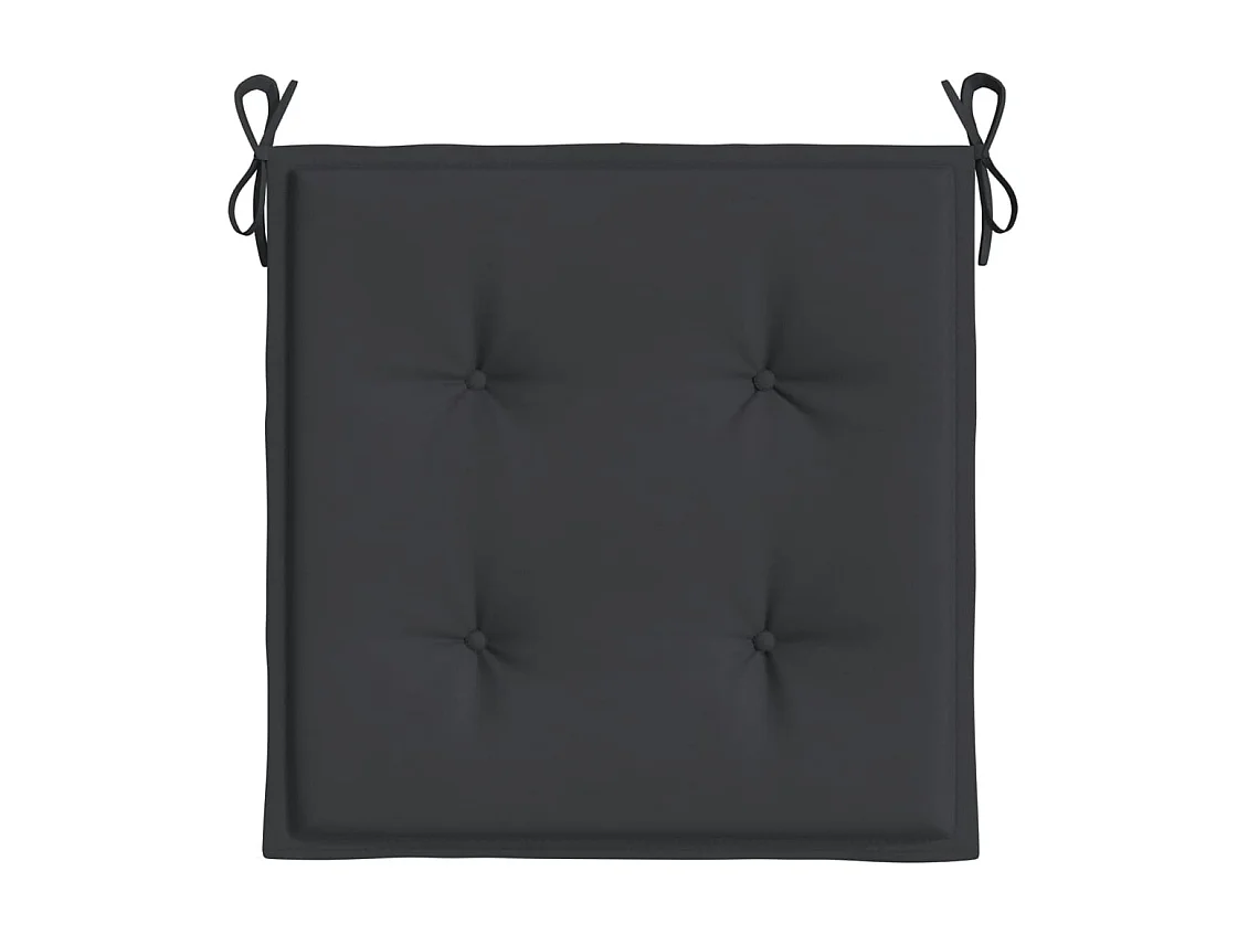 Almofadões para cadeiras jardim 2peças 40x40x3 cm oxford preto