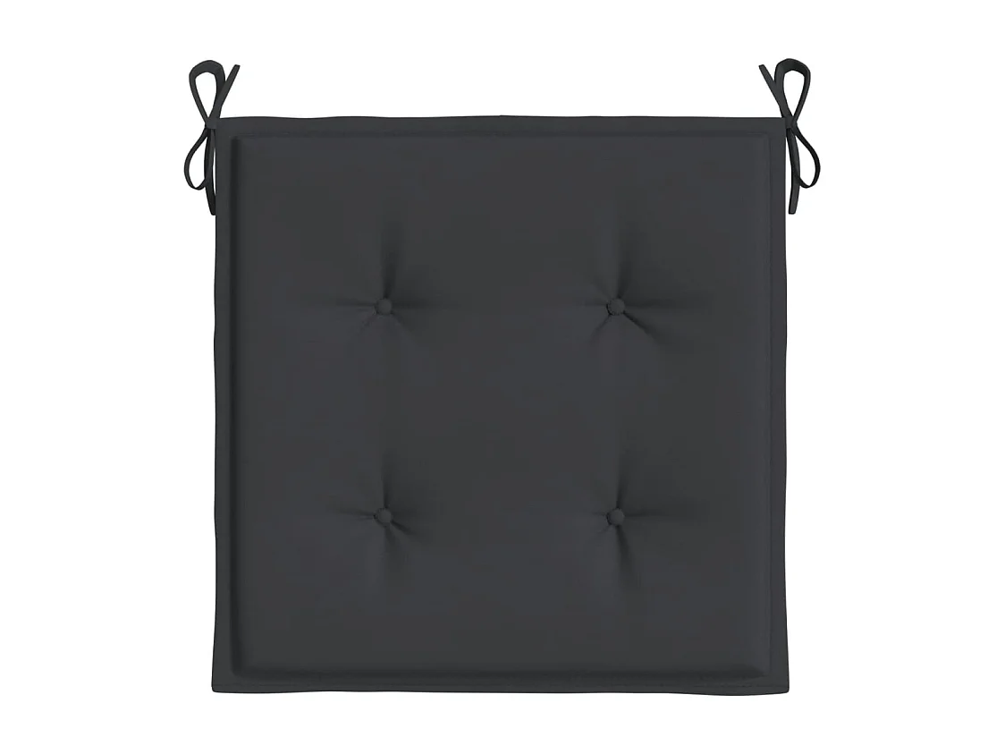 Almofadões para cadeiras jardim 2peças 40x40x3 cm oxford preto