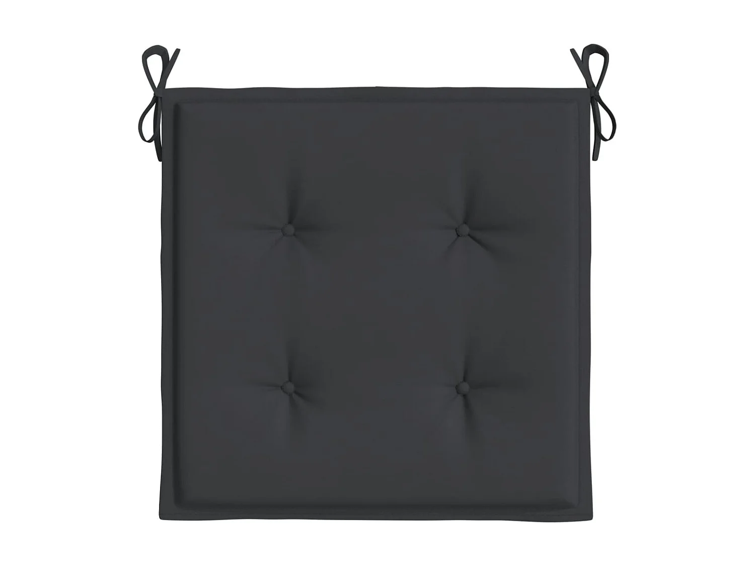 Almofadões para cadeiras jardim 2peças 40x40x3 cm oxford preto