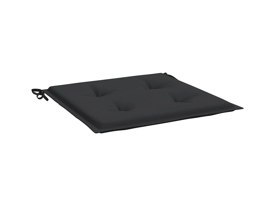 Coussins de chaise jardin lot de 2 noir 40x40x3 cm tissu oxford