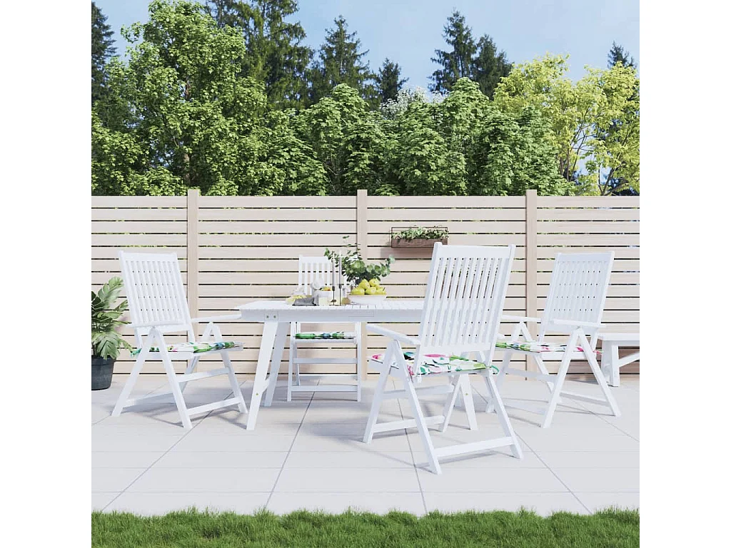 Coussins de chaise de jardin lot de 4 multicolore 50x50x3 cm