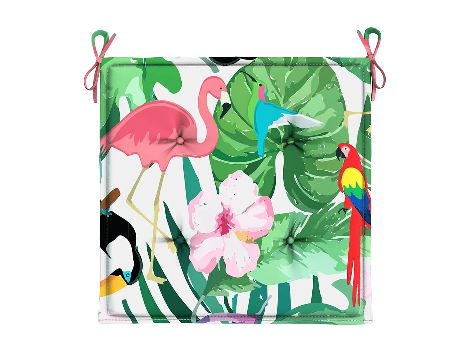 Coussins de chaise de jardin lot de 4 multicolore 50x50x3 cm