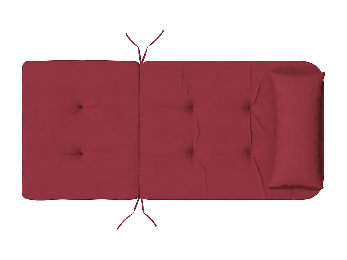 Cojines para silla Adirondack 2 unidades tela Oxford rojo tinto